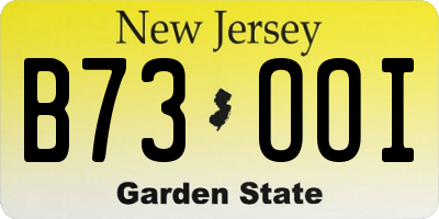 NJ license plate B73OOI