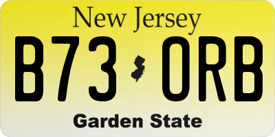NJ license plate B73ORB