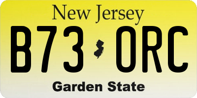 NJ license plate B73ORC