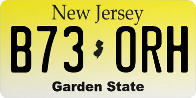 NJ license plate B73ORH