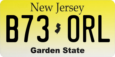 NJ license plate B73ORL