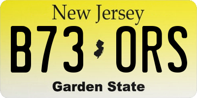 NJ license plate B73ORS