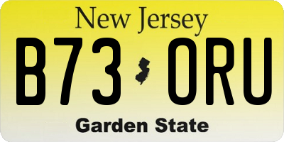 NJ license plate B73ORU