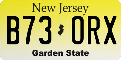 NJ license plate B73ORX