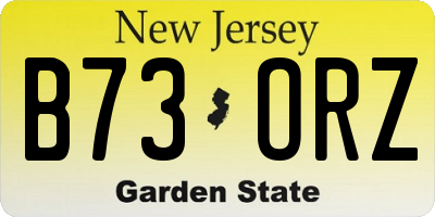 NJ license plate B73ORZ