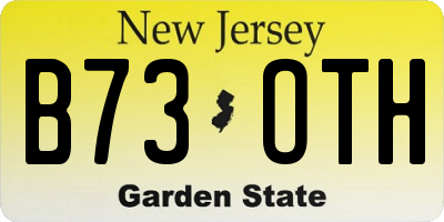 NJ license plate B73OTH