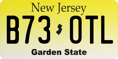 NJ license plate B73OTL