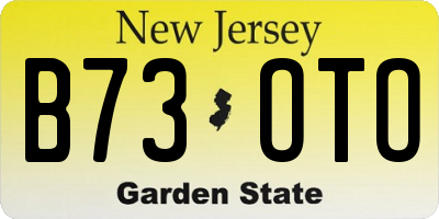 NJ license plate B73OTO