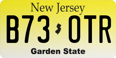 NJ license plate B73OTR