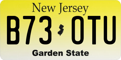 NJ license plate B73OTU
