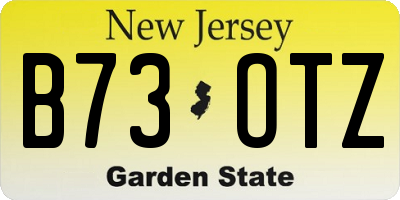 NJ license plate B73OTZ