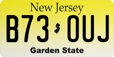 NJ license plate B73OUJ