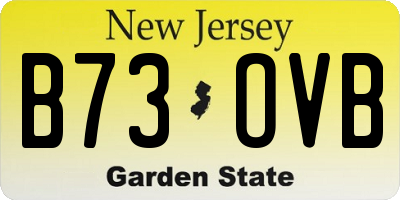 NJ license plate B73OVB