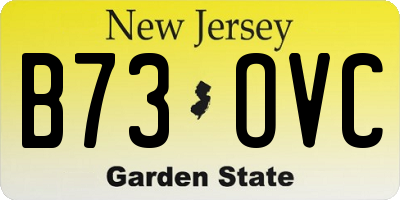NJ license plate B73OVC