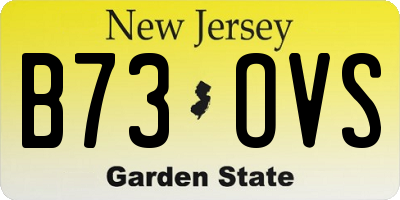 NJ license plate B73OVS