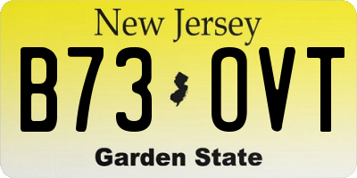 NJ license plate B73OVT