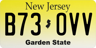 NJ license plate B73OVV