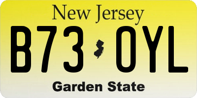 NJ license plate B73OYL