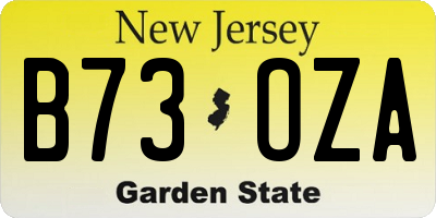 NJ license plate B73OZA