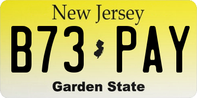 NJ license plate B73PAY