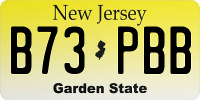 NJ license plate B73PBB