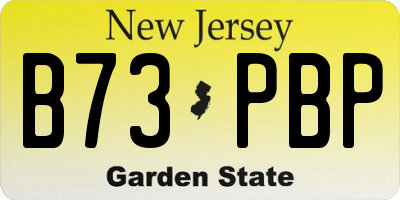 NJ license plate B73PBP