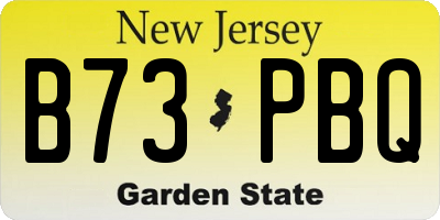 NJ license plate B73PBQ