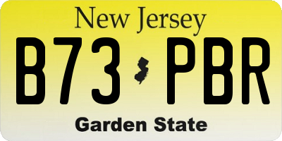 NJ license plate B73PBR