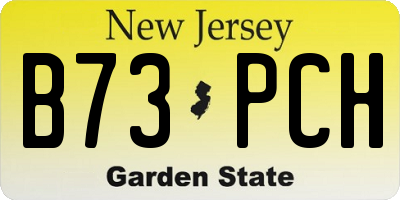 NJ license plate B73PCH