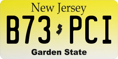 NJ license plate B73PCI