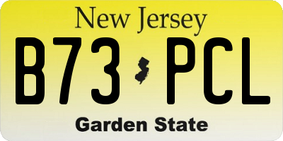 NJ license plate B73PCL