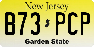 NJ license plate B73PCP