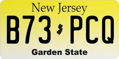 NJ license plate B73PCQ