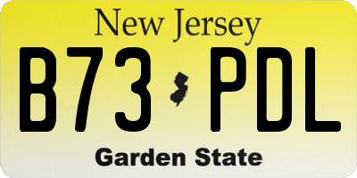 NJ license plate B73PDL
