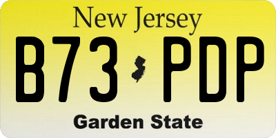 NJ license plate B73PDP