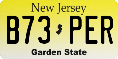 NJ license plate B73PER