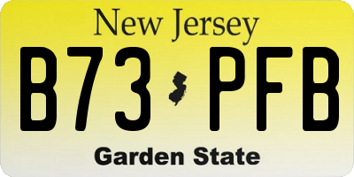 NJ license plate B73PFB