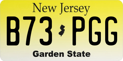 NJ license plate B73PGG