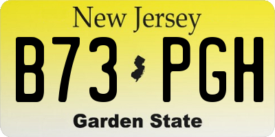 NJ license plate B73PGH
