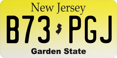 NJ license plate B73PGJ
