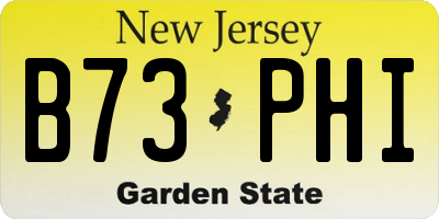 NJ license plate B73PHI