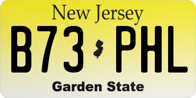 NJ license plate B73PHL