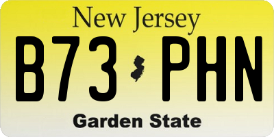 NJ license plate B73PHN