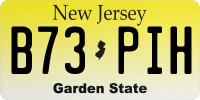 NJ license plate B73PIH
