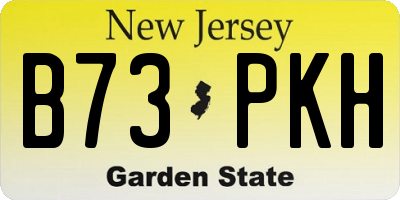 NJ license plate B73PKH