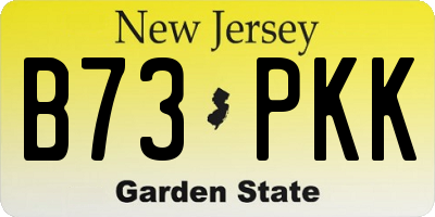 NJ license plate B73PKK