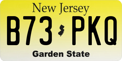 NJ license plate B73PKQ