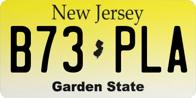 NJ license plate B73PLA