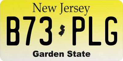 NJ license plate B73PLG