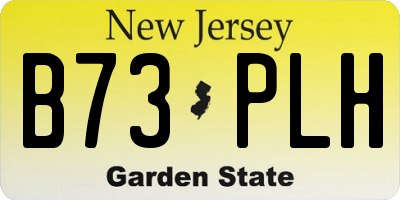 NJ license plate B73PLH